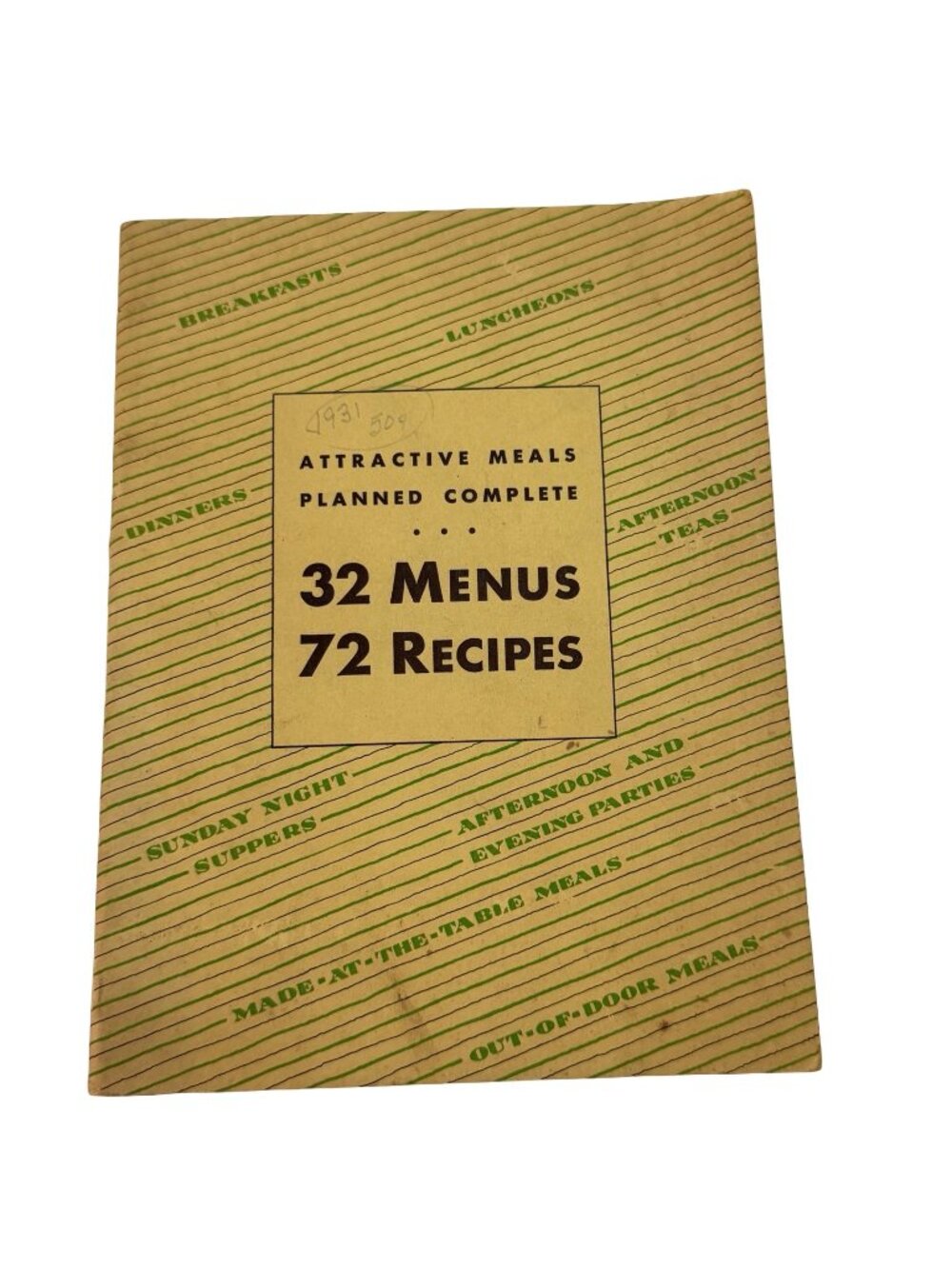 1931 Rumford Baking Powder Cookbook 32 Menus 72 Recipes Vintage Advertising